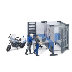 Police Command Center Playset with Figures and Motorcycle by Bruder 62732