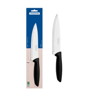 Tramontina Plenus Chef Knife with Stainless Steel Blade and Black Polypropylene Handle 7"