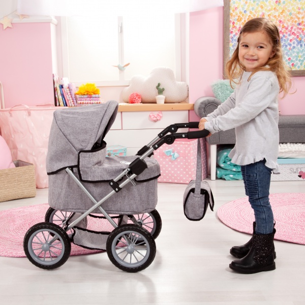 Coche Plegable para Muñecas Realistas con Bolso - Imagen 5