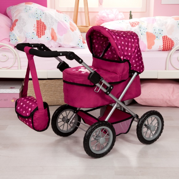 Coche Plegable para Muñecas Realistas con Bolso - Imagen 5