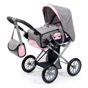 Coche Plegable para Muñecas Realistas con Bolso
