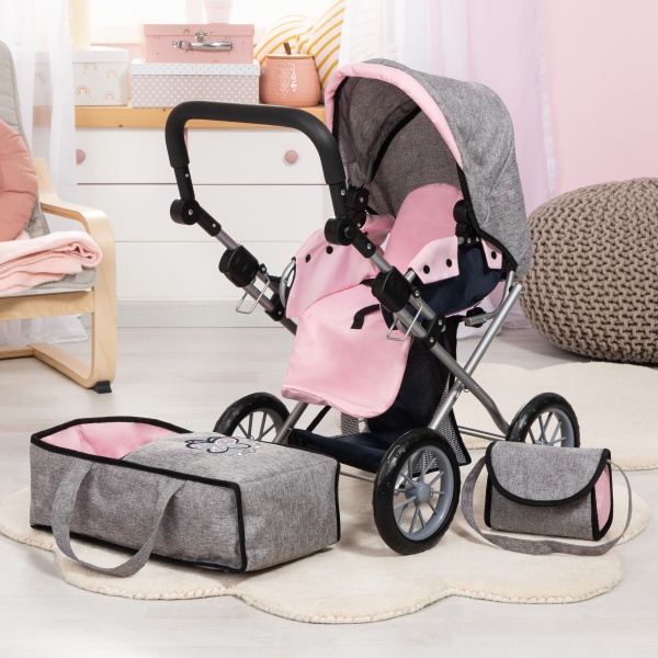 Coche Plegable para Muñecas Realistas con Bolso - Imagen 4