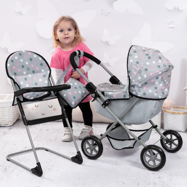 Bayer Cochecito Para Muñeca Plegable, Silla Alta, y Bolsa. - Imagen 5