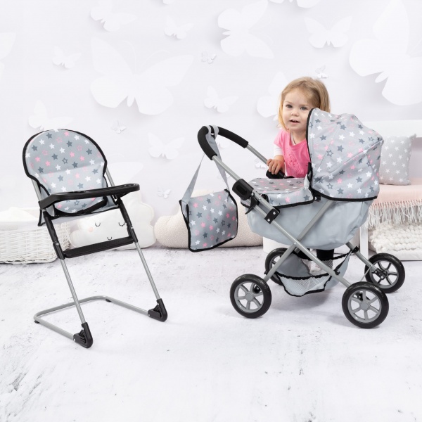 Bayer Cochecito Para Muñeca Plegable, Silla Alta, y Bolsa. - Imagen 6