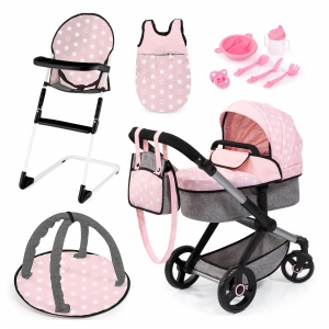 Bayer Design Doll Stroller - Xeo, with Highchair