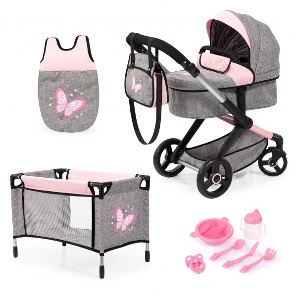 Bayer Design Doll Stroller & Playpen set - XEO