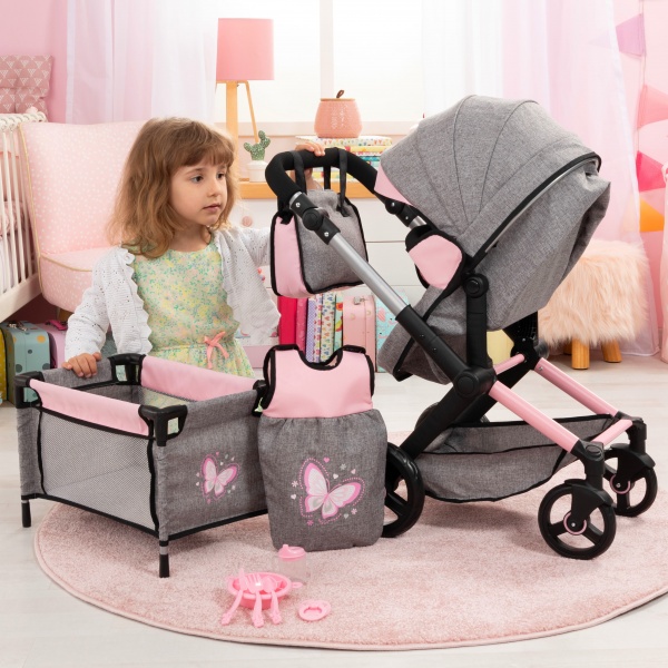 Bayer Design Doll Stroller & Playpen set - XEO - Imagen 6