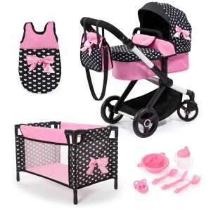 Doll Stroller with Playpen Combo